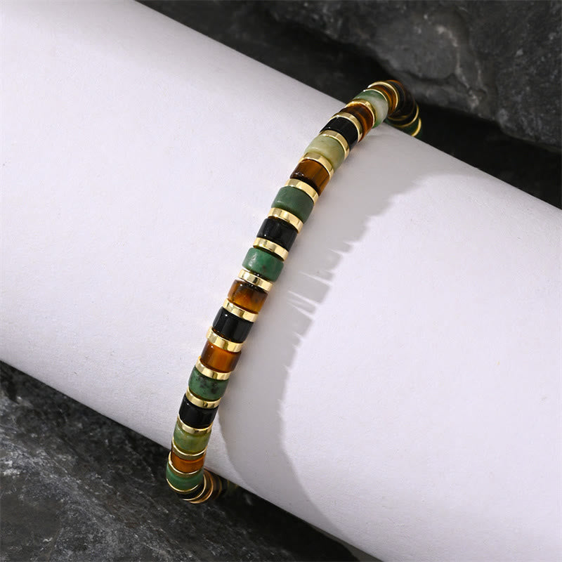 Natural Hematite Tiger Eye Stones Support Bracelet
