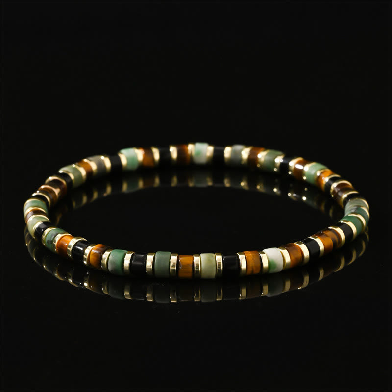 Natural Hematite Tiger Eye Stones Support Bracelet