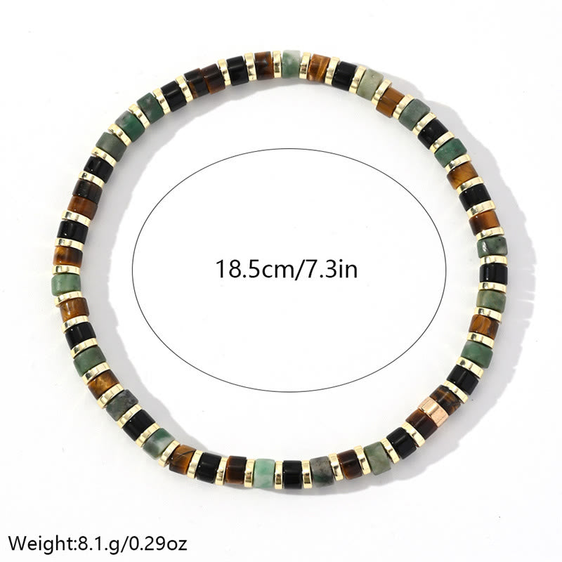 Natural Hematite Tiger Eye Stones Support Bracelet