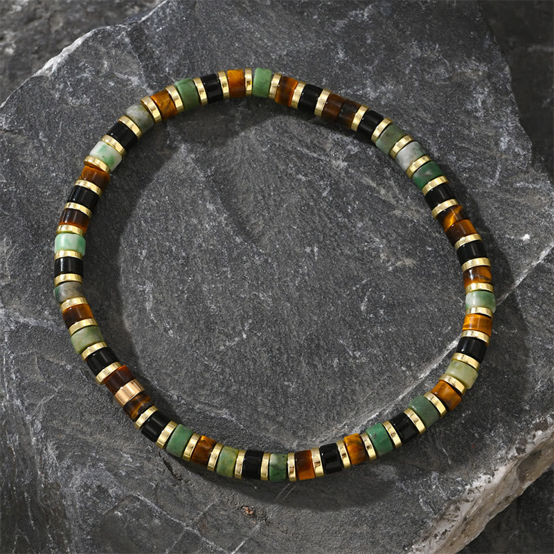 Natural Hematite Tiger Eye Stones Support Bracelet