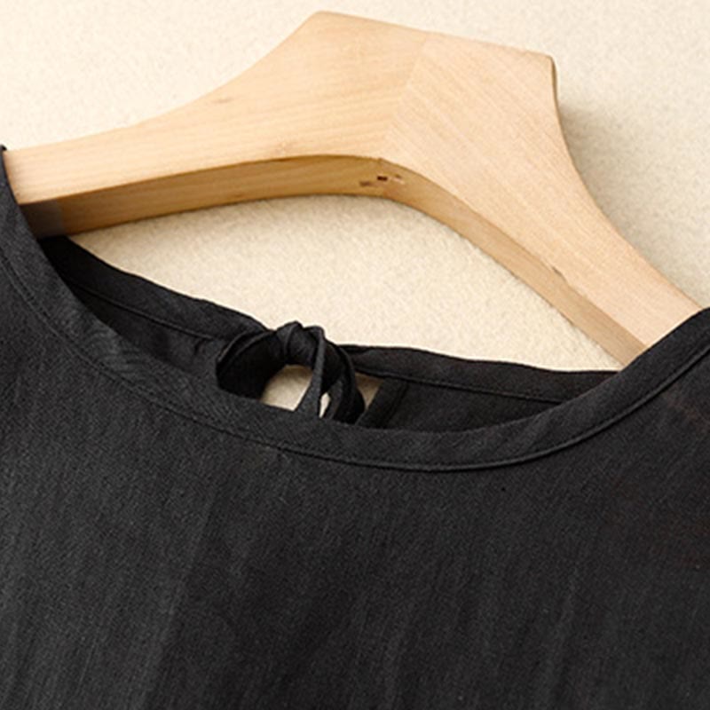 Weightless Relaxed Tie-Strap Daily Flow Midi Dress