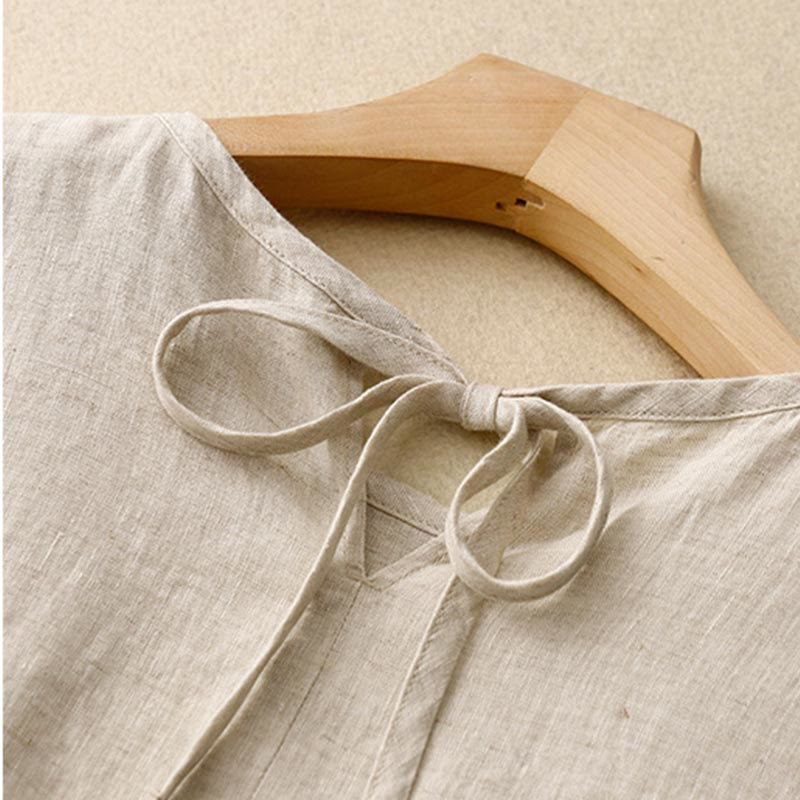 Weightless Relaxed Tie-Strap Daily Flow Midi Dress