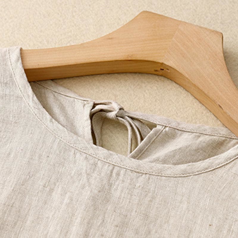 Weightless Relaxed Tie-Strap Daily Flow Midi Dress