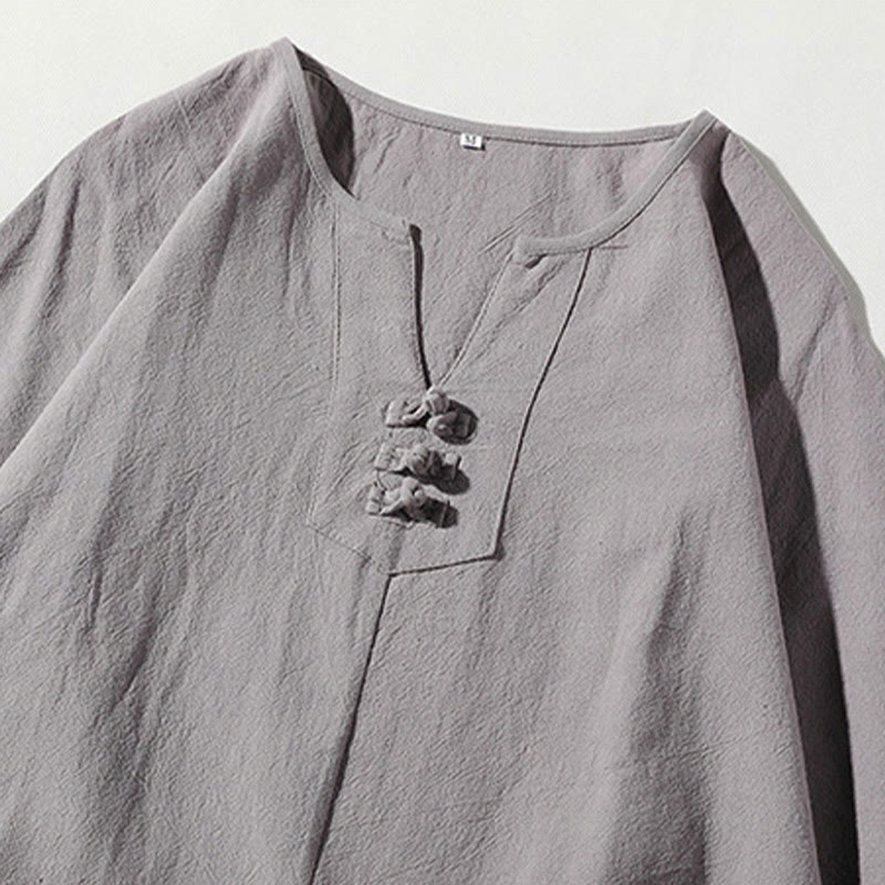 Cotton Linen Wide-Leg Mindful Meditation Set