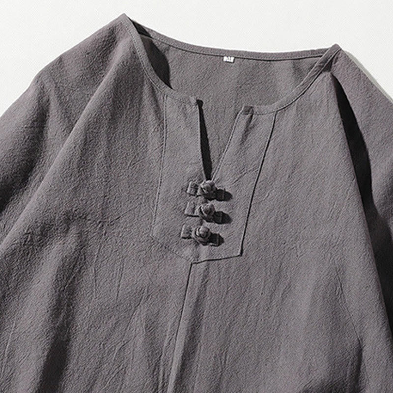 Cotton Linen Wide-Leg Mindful Meditation Set