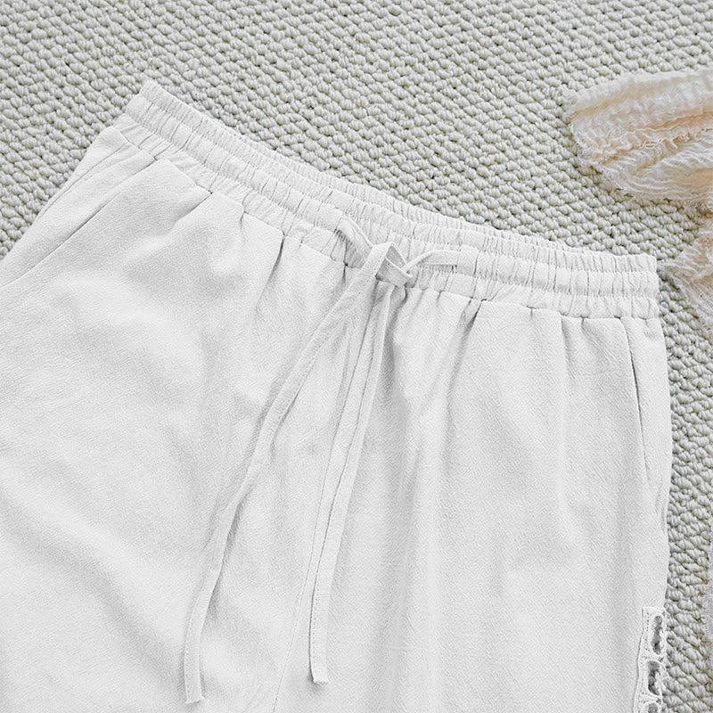 Breathable Cotton Linen Tapered Mindful Movement Pants