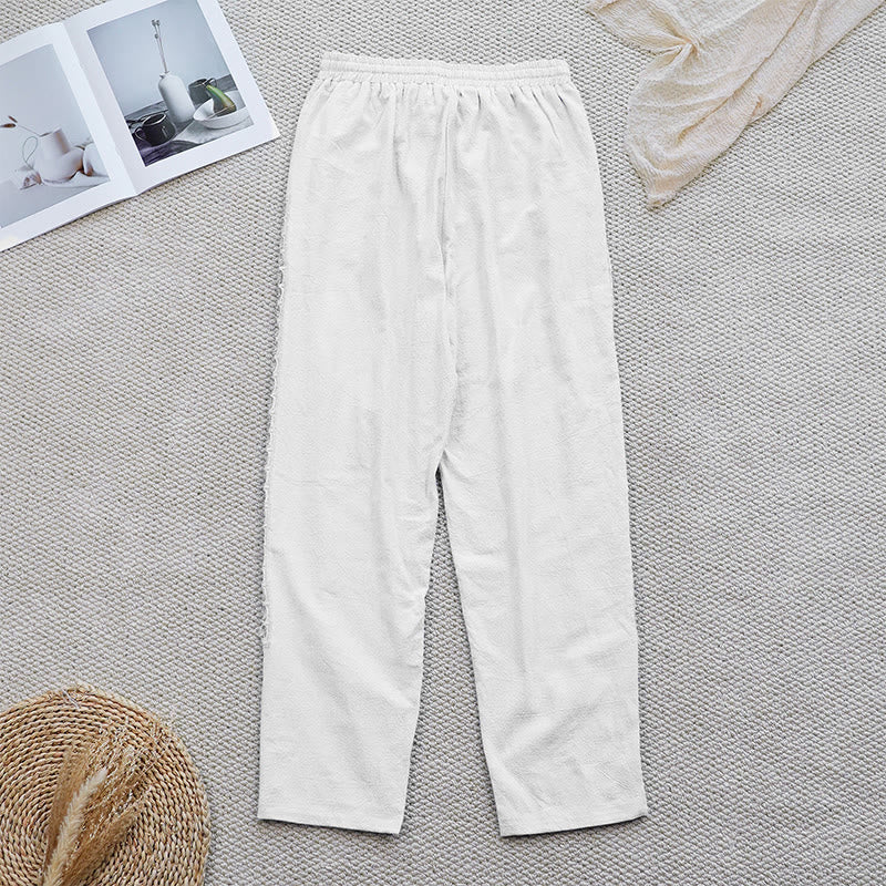 Breathable Cotton Linen Tapered Mindful Movement Pants