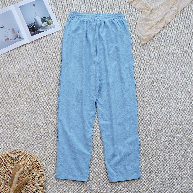 Breathable Cotton Linen Tapered Mindful Movement Pants