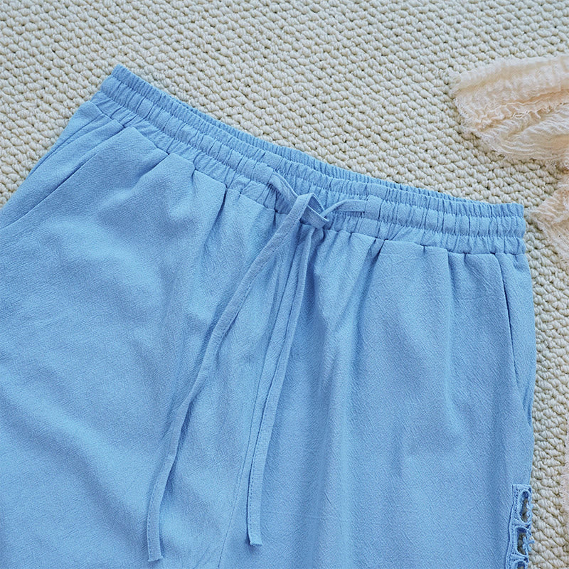 Breathable Cotton Linen Tapered Mindful Movement Pants
