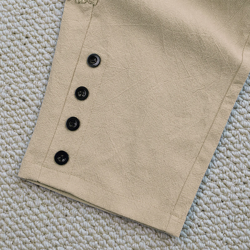 Breathable Cotton Linen Tapered Mindful Movement Pants