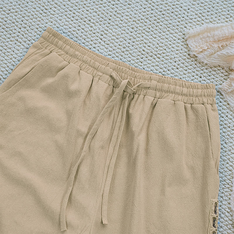 Breathable Cotton Linen Tapered Mindful Movement Pants