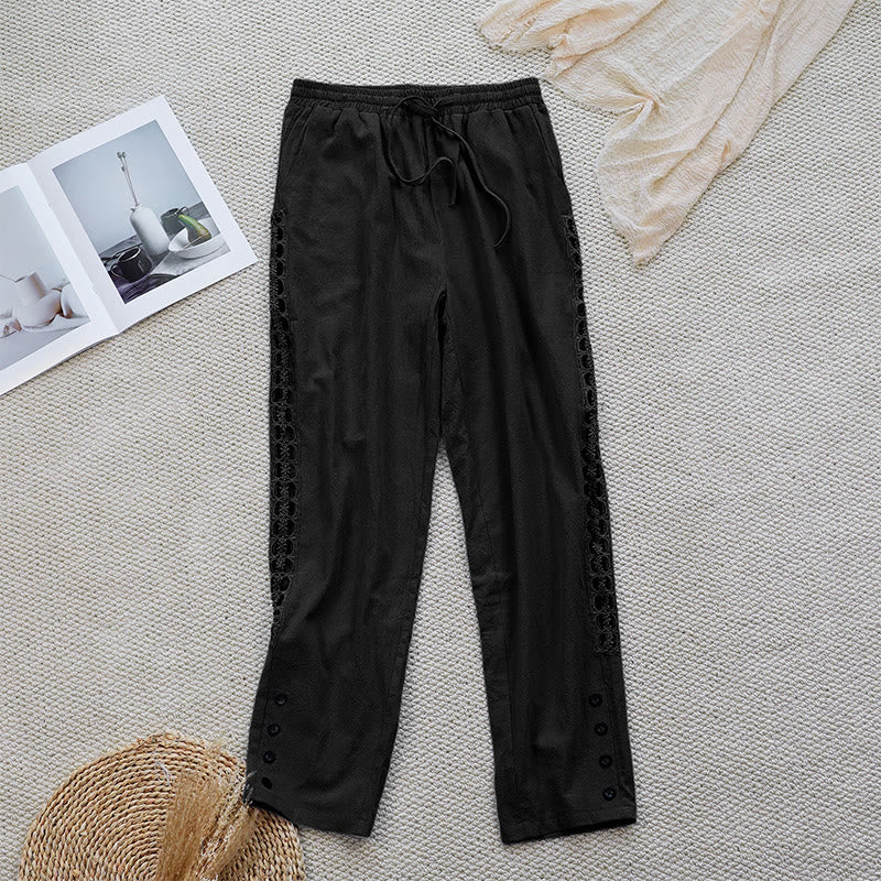 Breathable Cotton Linen Tapered Mindful Movement Pants