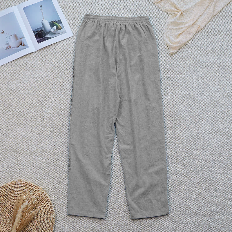 Breathable Cotton Linen Tapered Mindful Movement Pants