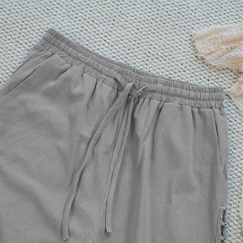 Breathable Cotton Linen Tapered Mindful Movement Pants