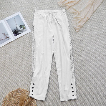 Breathable Cotton Linen Tapered Mindful Movement Pants