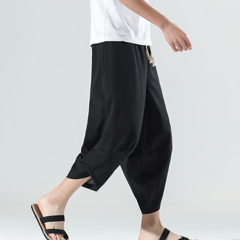 Breathable Linen Tapered Meditation Harem Pants