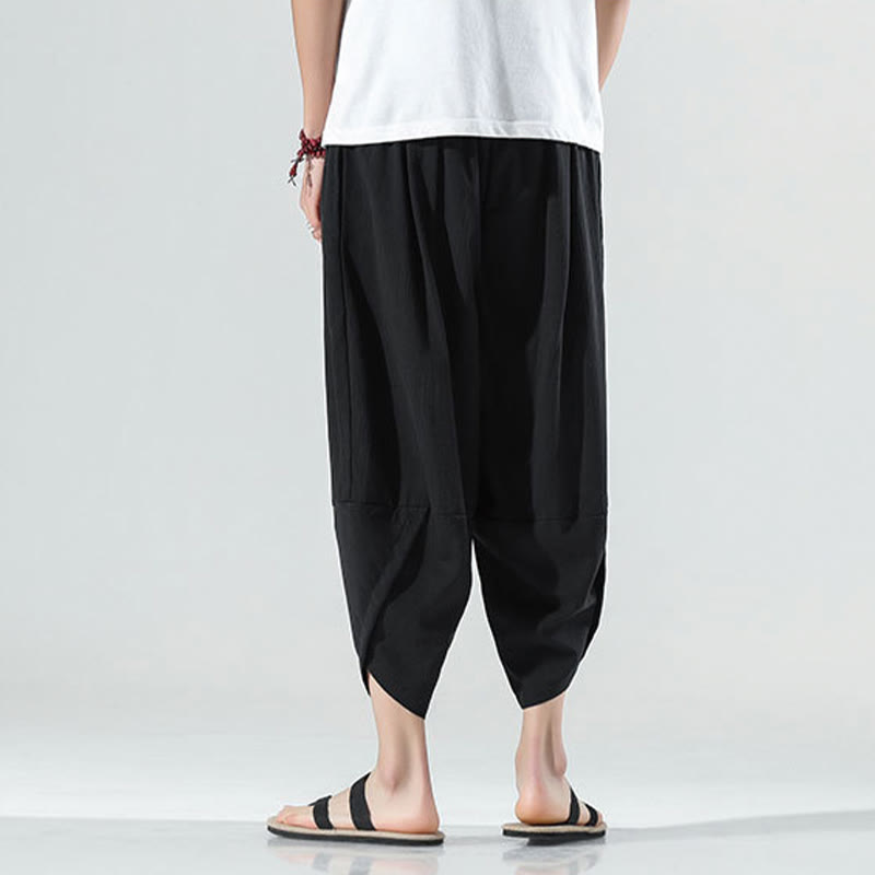 Breathable Linen Tapered Meditation Harem Pants