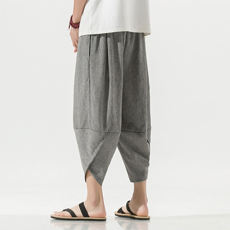 Breathable Linen Tapered Meditation Harem Pants