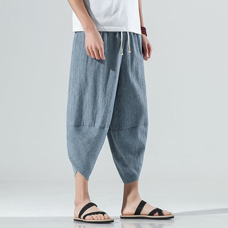 Breathable Linen Tapered Meditation Harem Pants