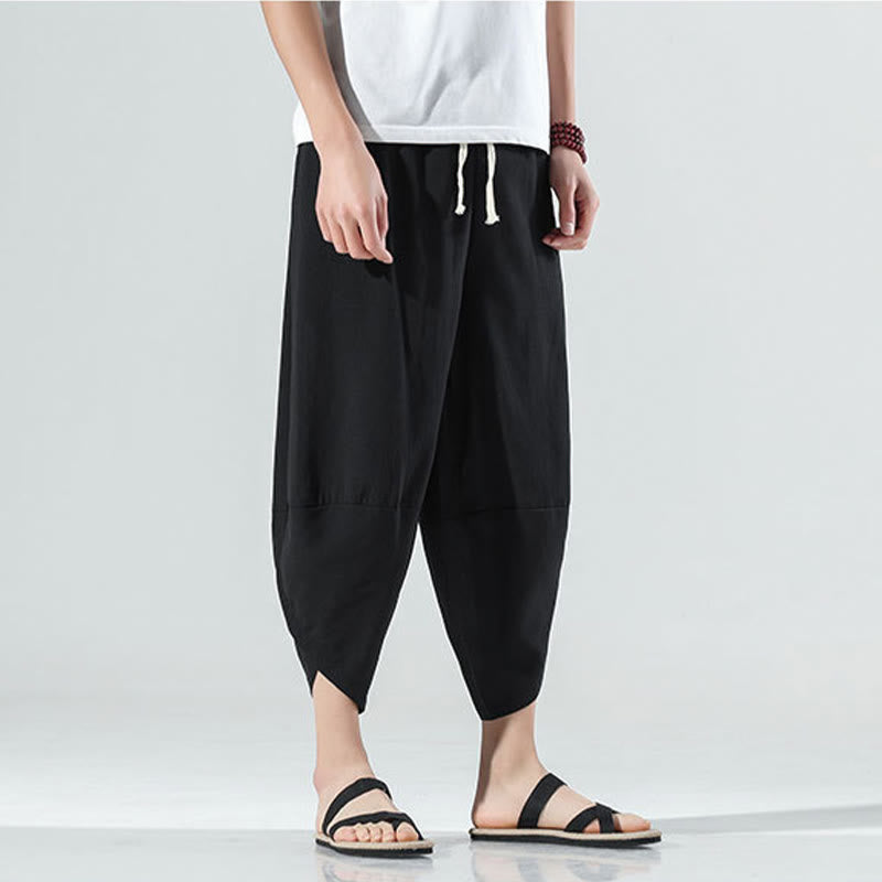Breathable Linen Tapered Meditation Harem Pants