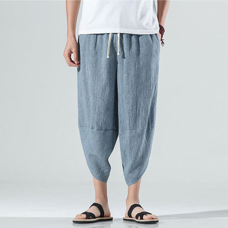 Breathable Linen Tapered Meditation Harem Pants