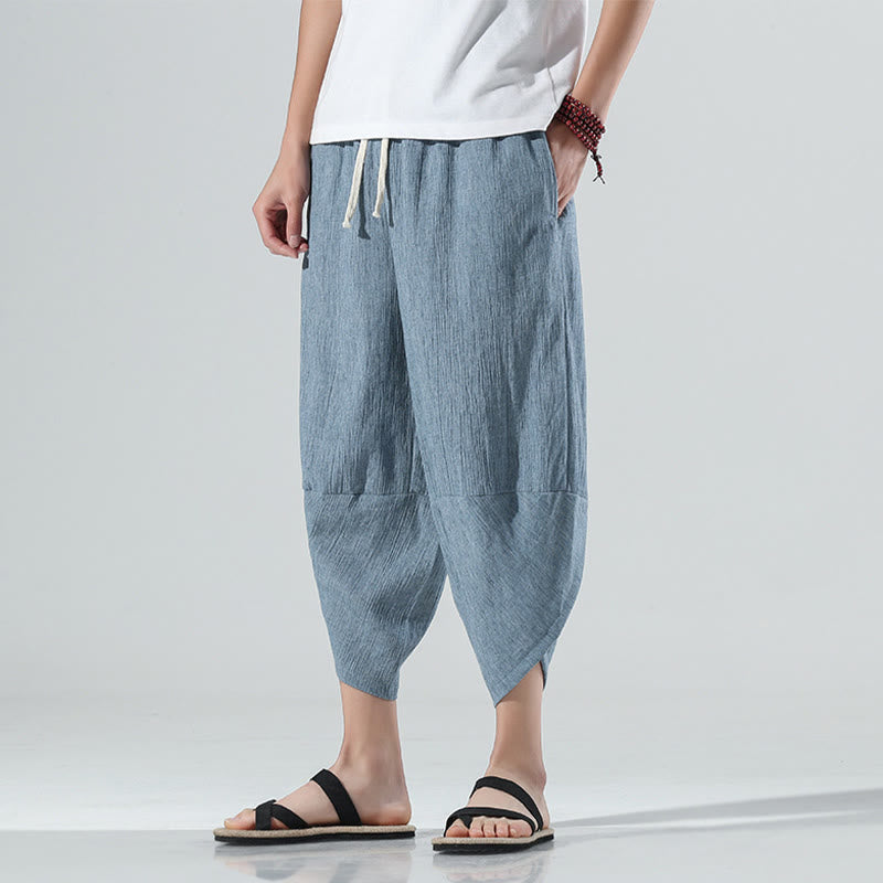 Breathable Linen Tapered Meditation Harem Pants
