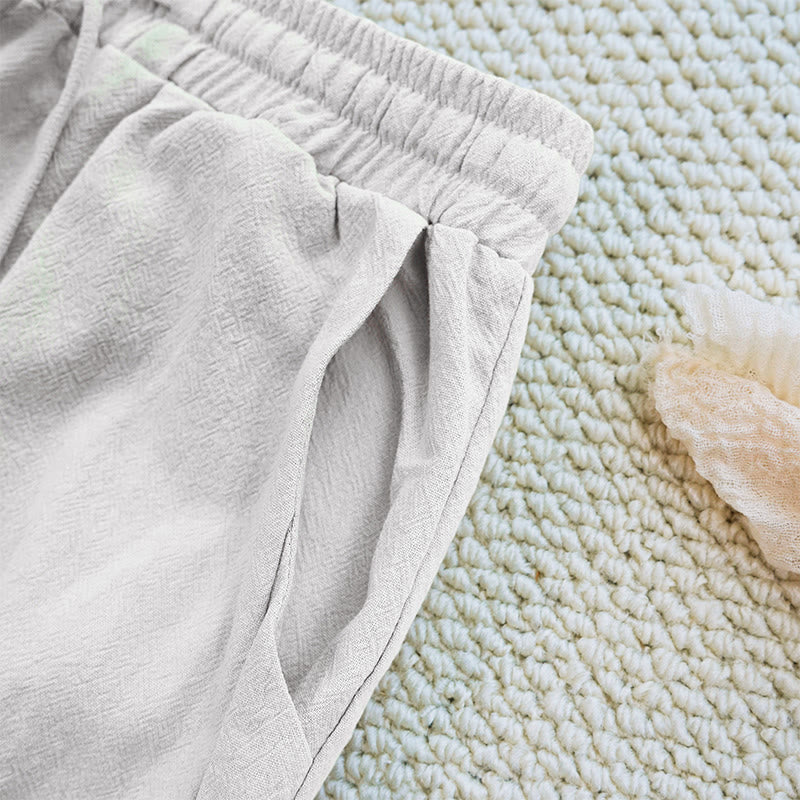 Breathable Cotton Linen Tapered Meditation Pants