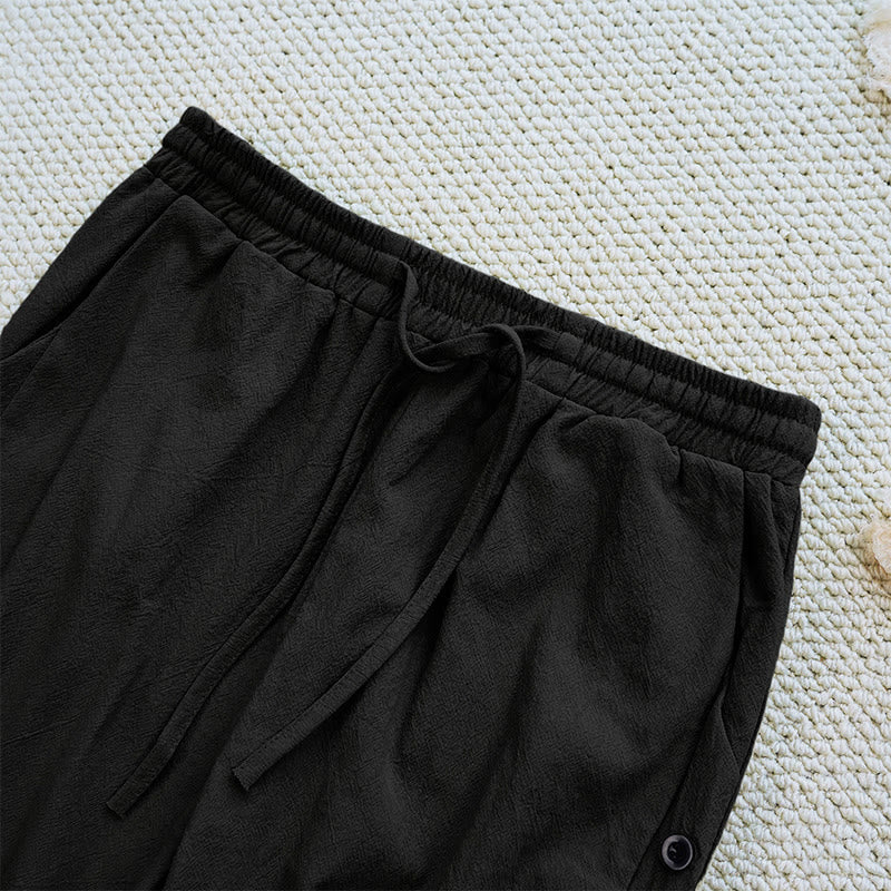 Breathable Cotton Linen Tapered Meditation Pants