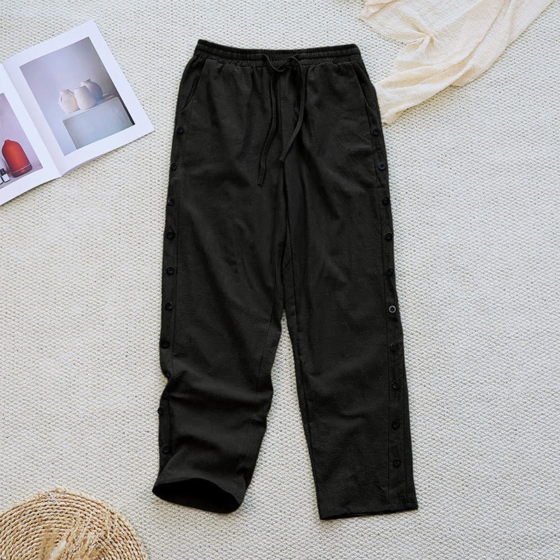 Breathable Cotton Linen Tapered Meditation Pants