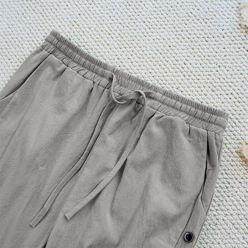 Breathable Cotton Linen Tapered Meditation Pants