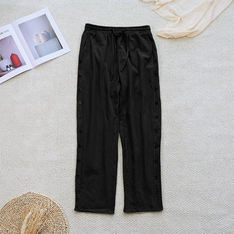 Breathable Cotton Linen Tapered Meditation Pants