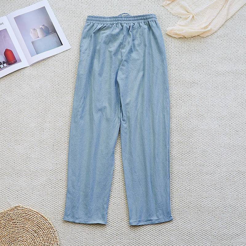 Breathable Cotton Linen Tapered Meditation Pants