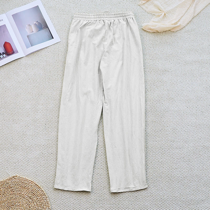 Breathable Cotton Linen Tapered Meditation Pants