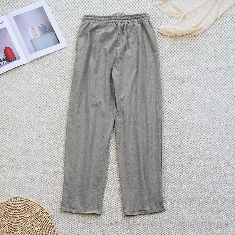 Breathable Cotton Linen Tapered Meditation Pants