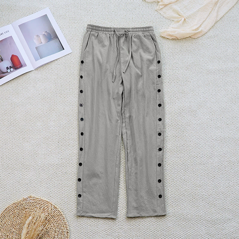 Breathable Cotton Linen Tapered Meditation Pants