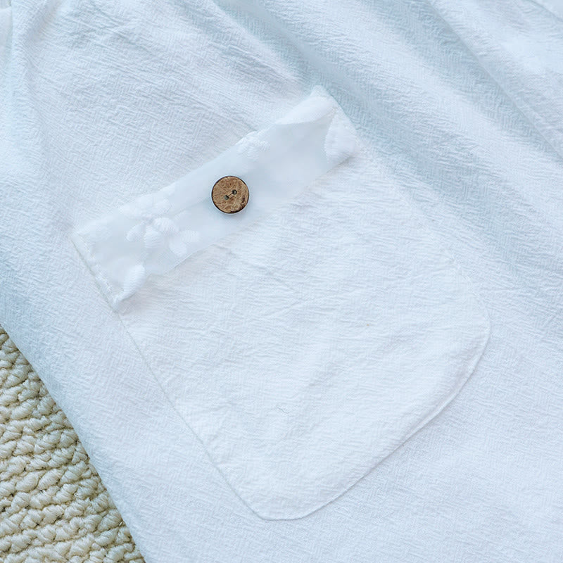 Tactile Cotton Linen Tapered Meditation Trousers