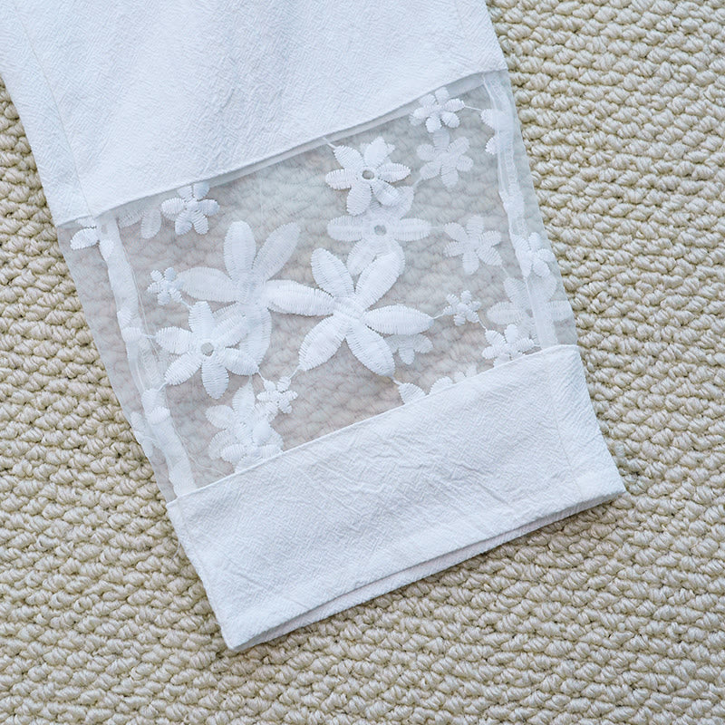 Tactile Cotton Linen Tapered Meditation Trousers