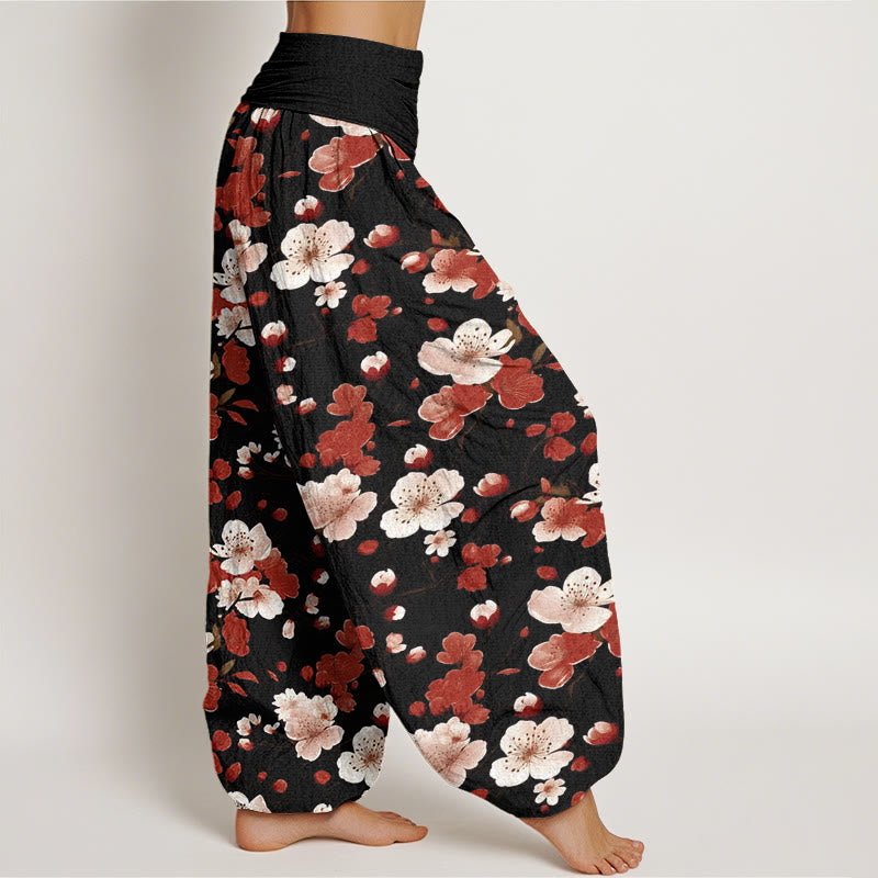 Cotton Botanical Print Relaxed Meditation Harem Pants