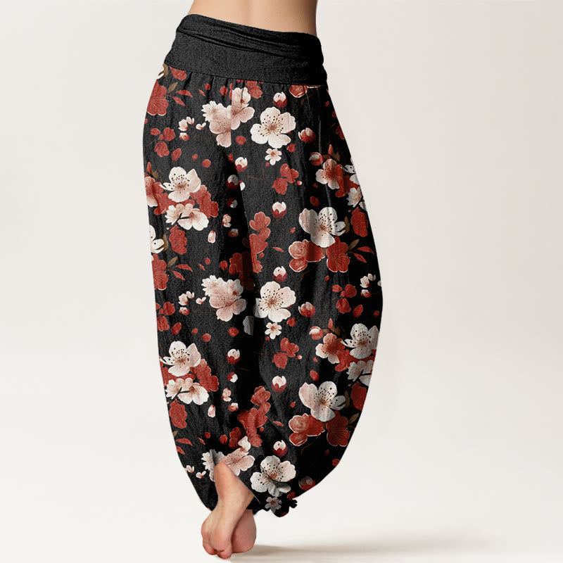Cotton Botanical Print Relaxed Meditation Harem Pants