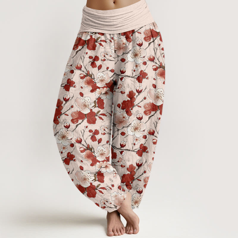 Cotton Botanical Print Relaxed Meditation Harem Pants