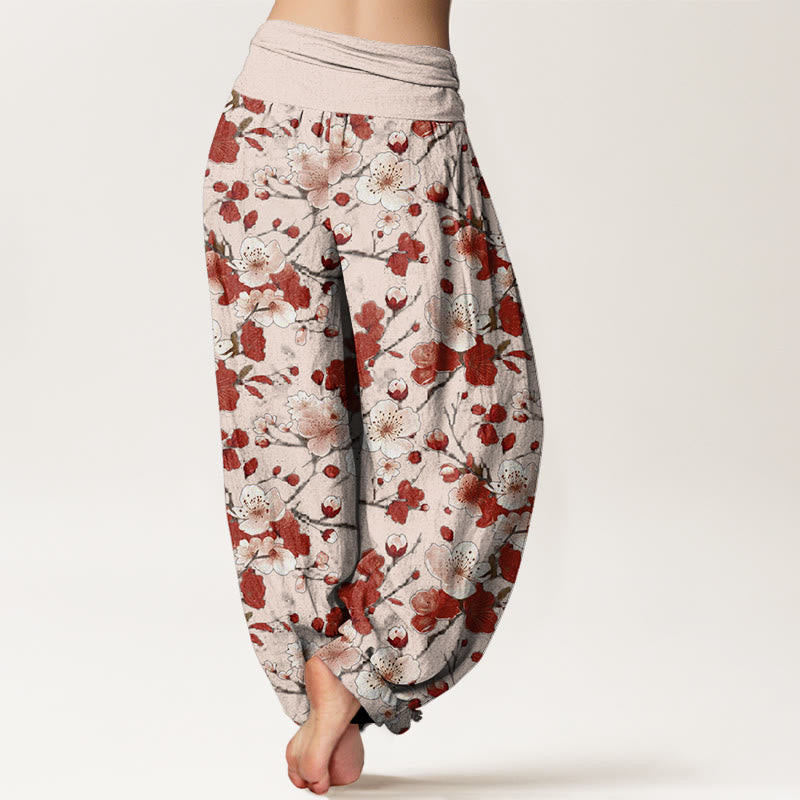 Cotton Botanical Print Relaxed Meditation Harem Pants