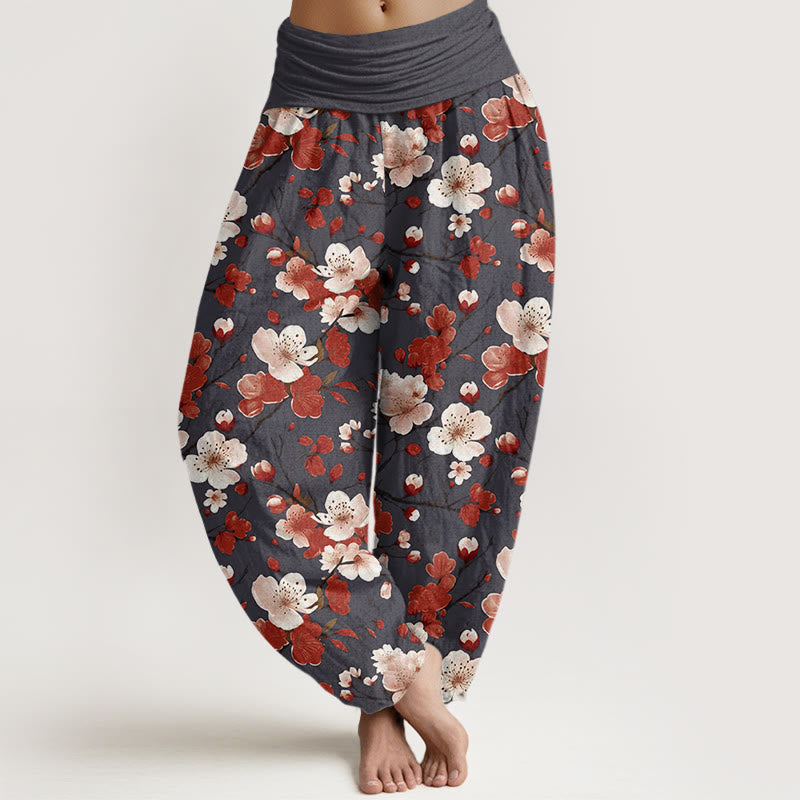 Cotton Botanical Print Relaxed Meditation Harem Pants