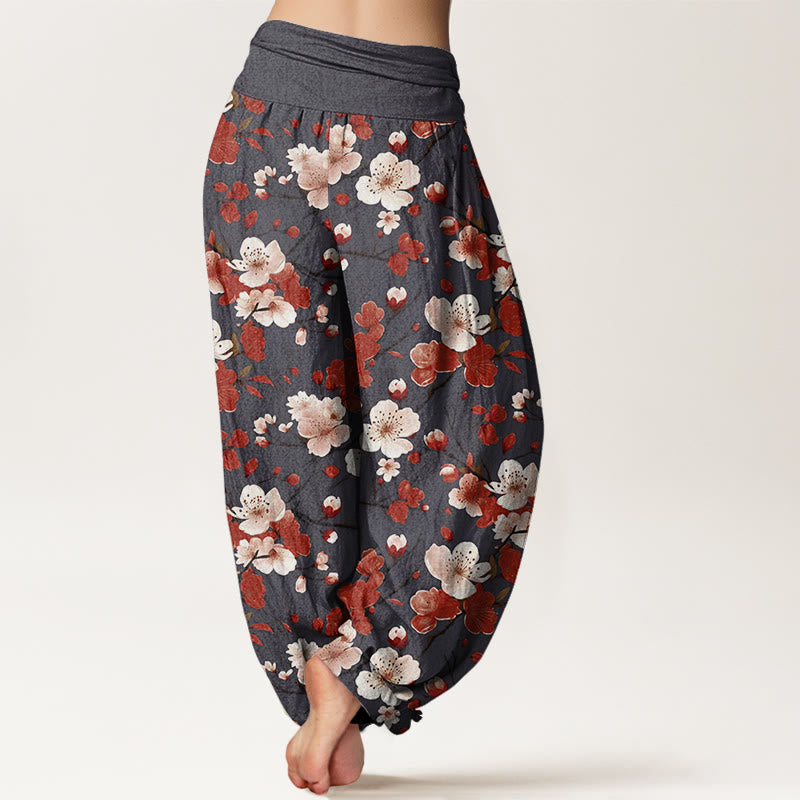 Cotton Botanical Print Relaxed Meditation Harem Pants
