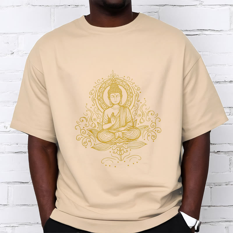 Lotus Flower Vines Meditation Buddha Tee T-shirt
