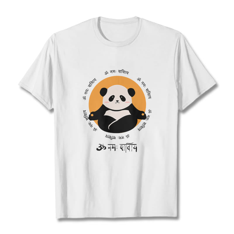 Panda Sanskrit Namah Shivaya Tee T-shirt
