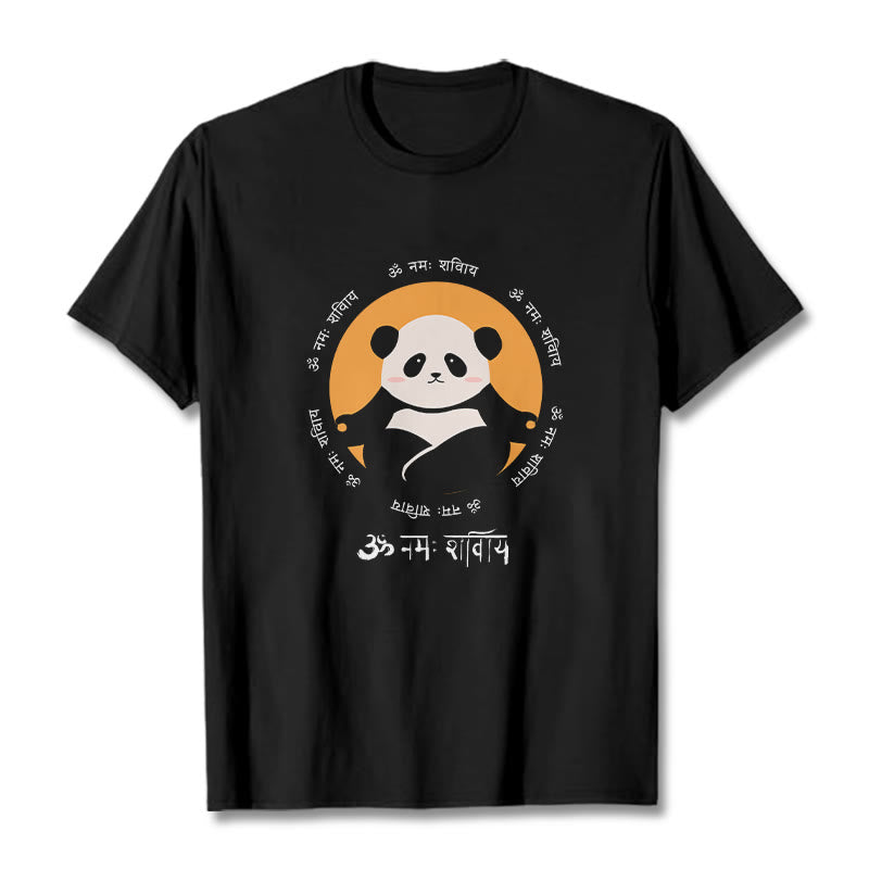 Panda Sanskrit Namah Shivaya Tee T-shirt