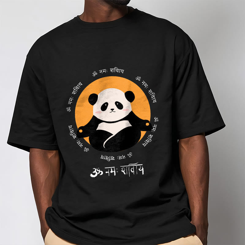 Panda Sanskrit Namah Shivaya Tee T-shirt