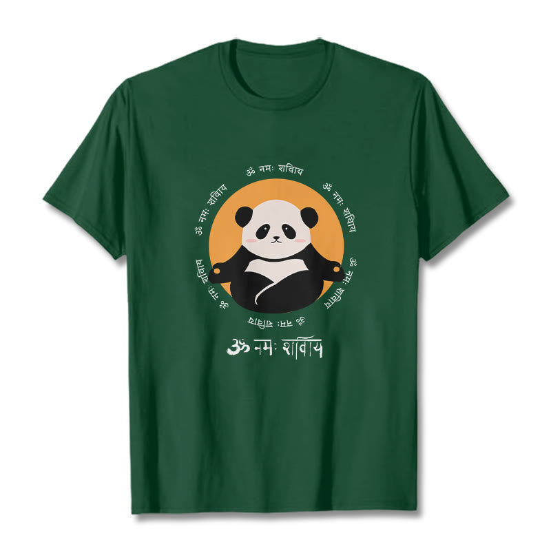 Panda Sanskrit Namah Shivaya Tee T-shirt