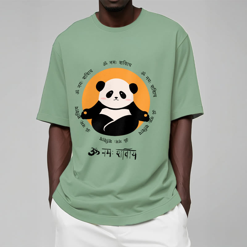 Panda Sanskrit Namah Shivaya Tee T-shirt