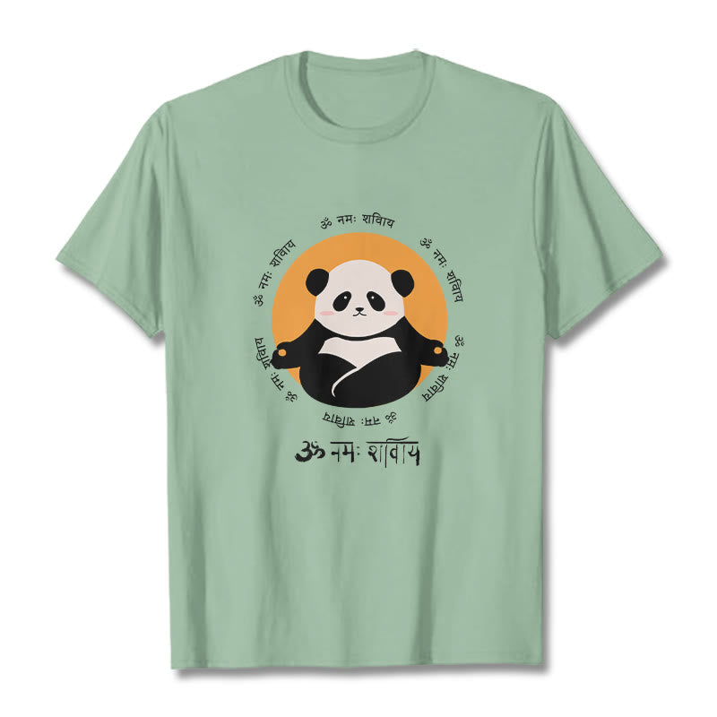 Panda Sanskrit Namah Shivaya Tee T-shirt